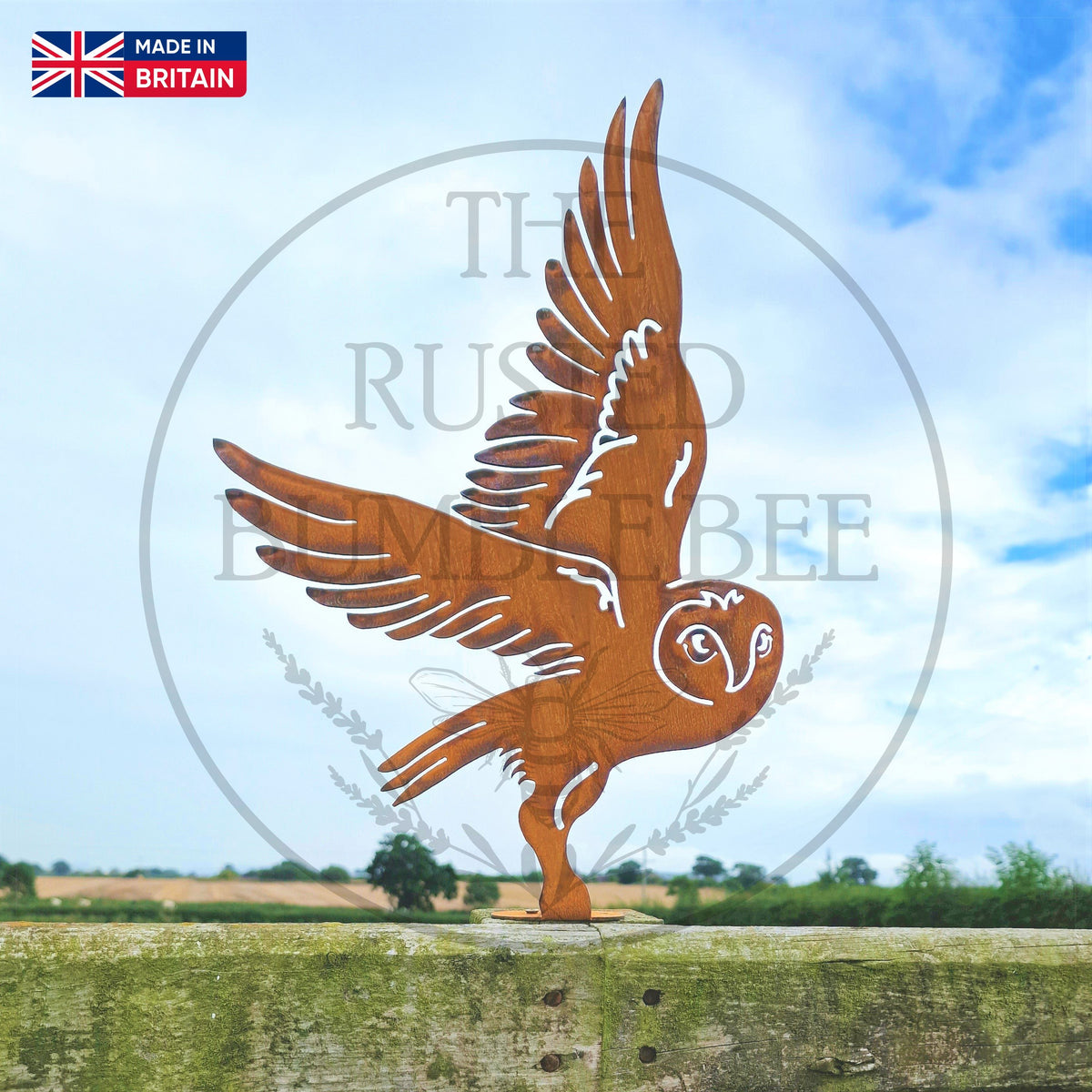 Metal Owl Fence Topper