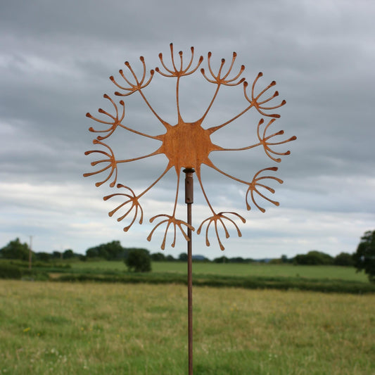 Rustic Metal Dandelion Garden Stake