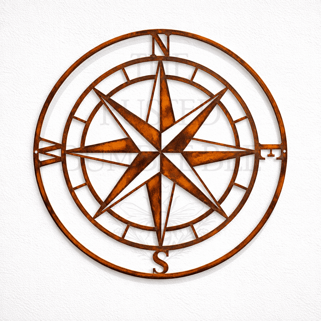 Rustic Metal Compass