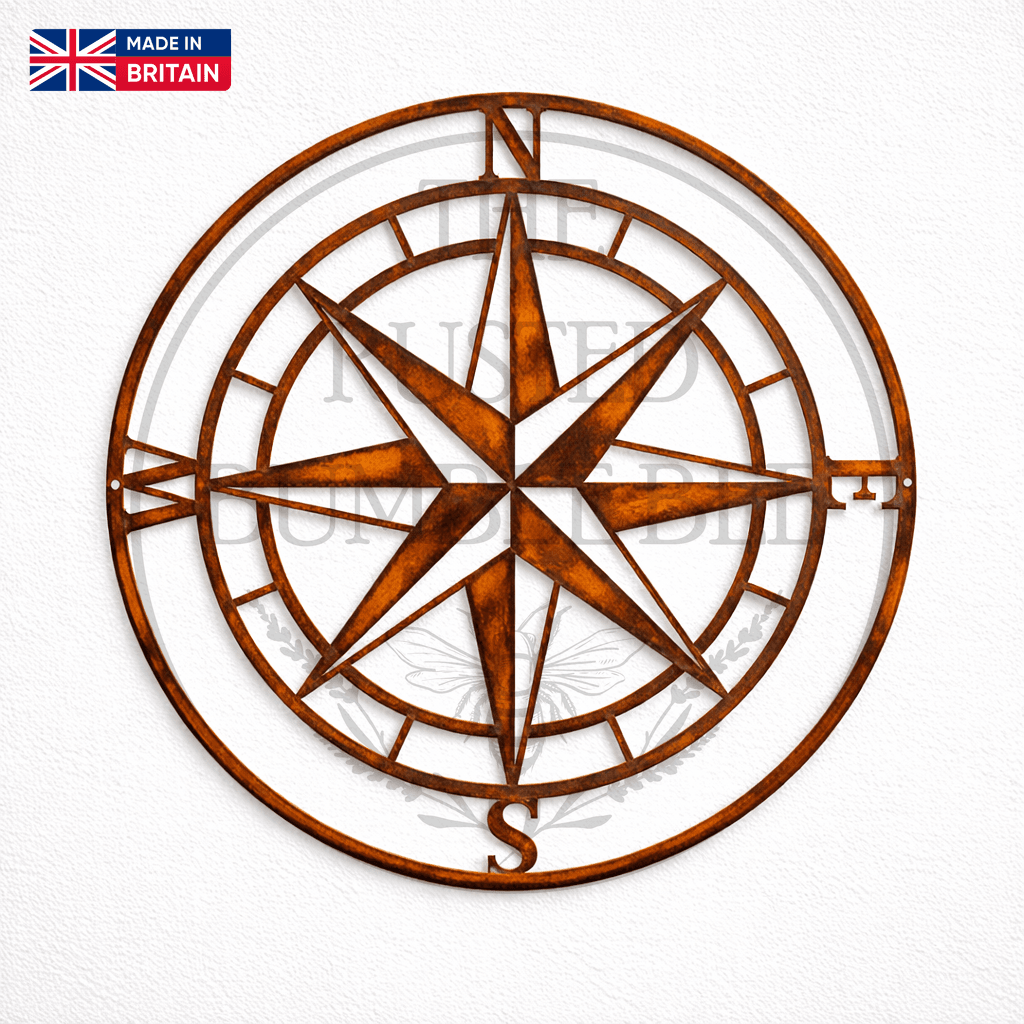 Rustic Metal Compass