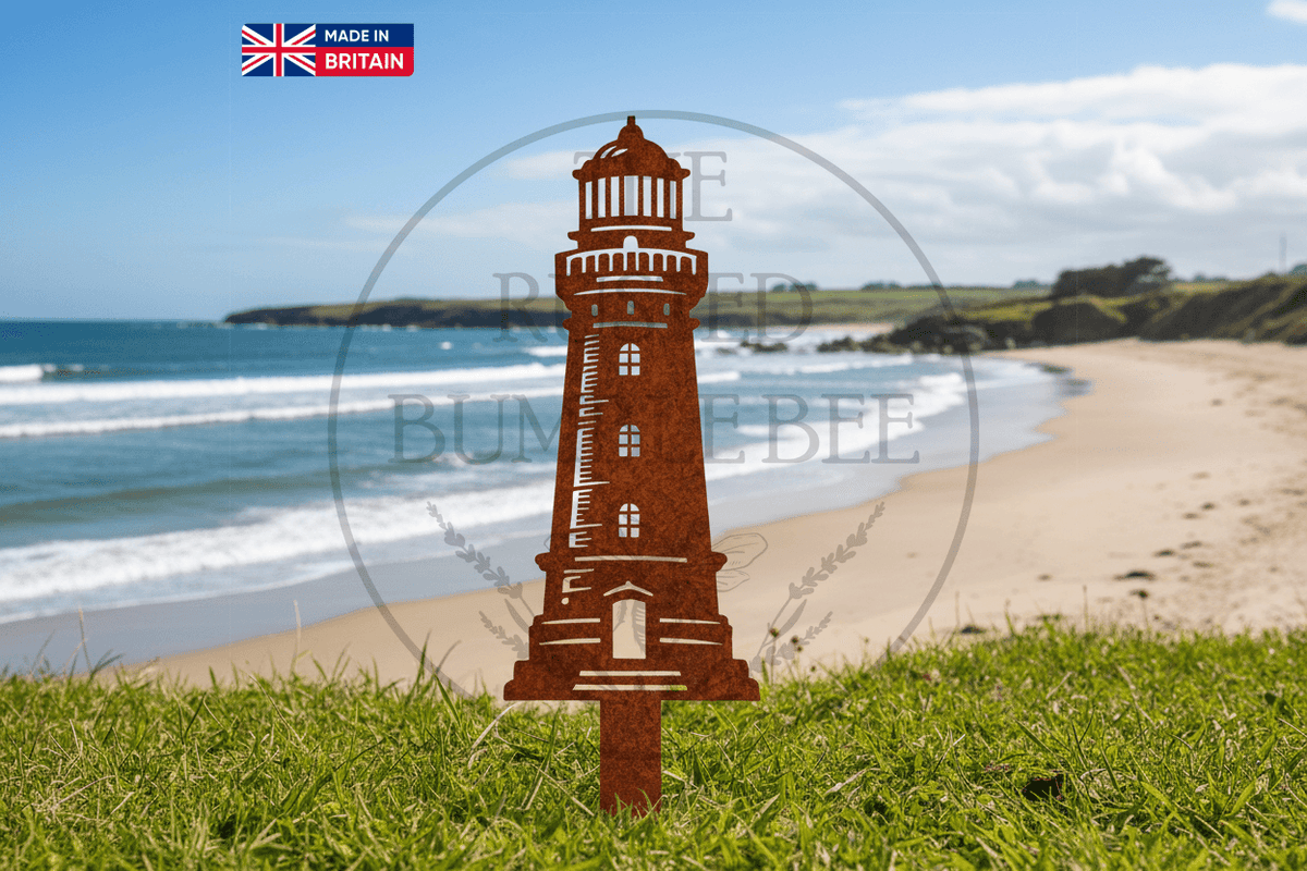 Rusted Metal Lighthouse Stake