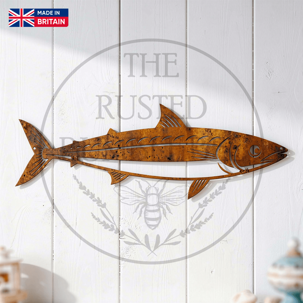 Rustic Metal Mackerel Decoration