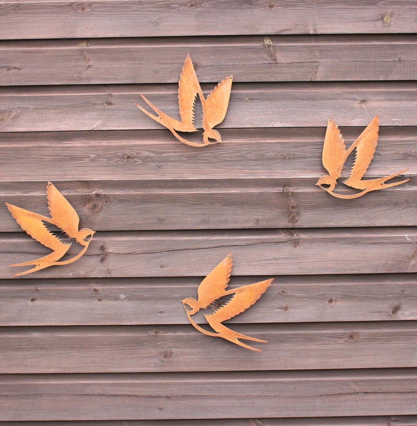 Metal Swallows Wall Art