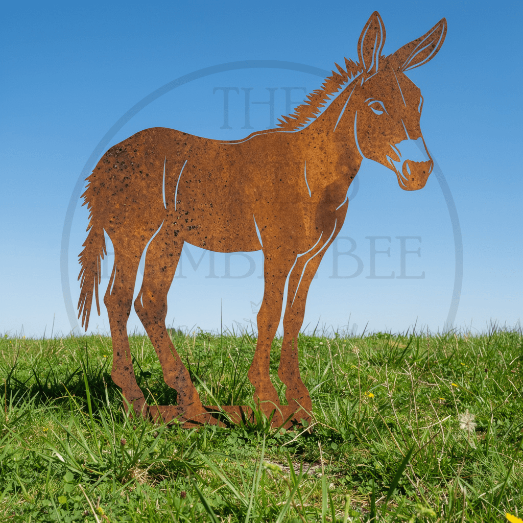 Metal Donkey Garden Stake
