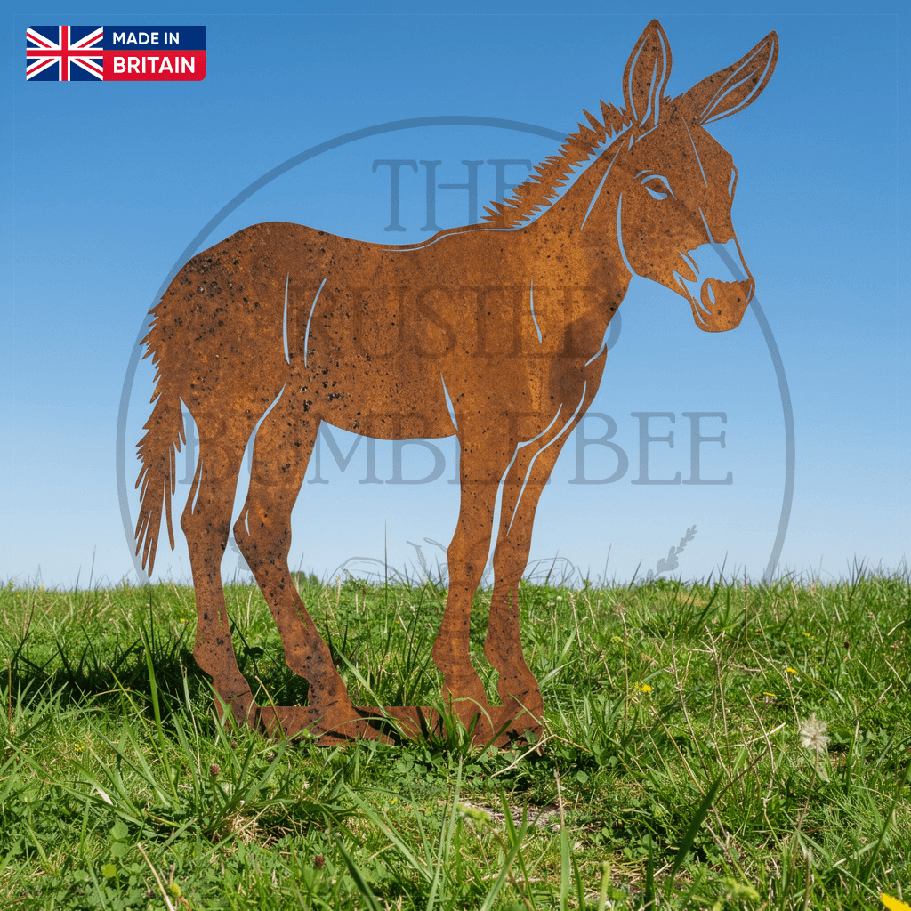 Metal Donkey Garden Stake