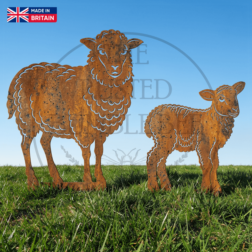 Metal Sheep & Lamb