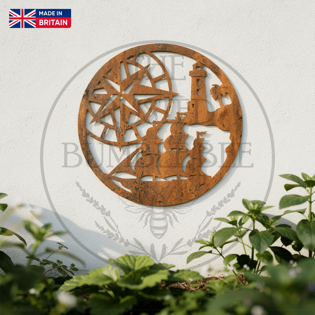 Rusted Metal Nautical Wall Hanging