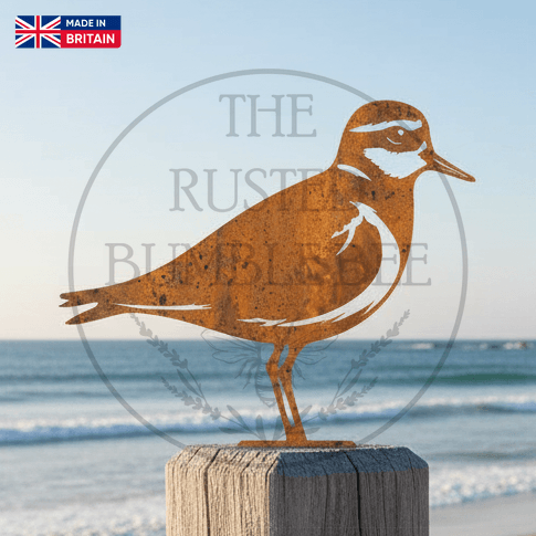 Rustic Metal Ringed Plover Decoration