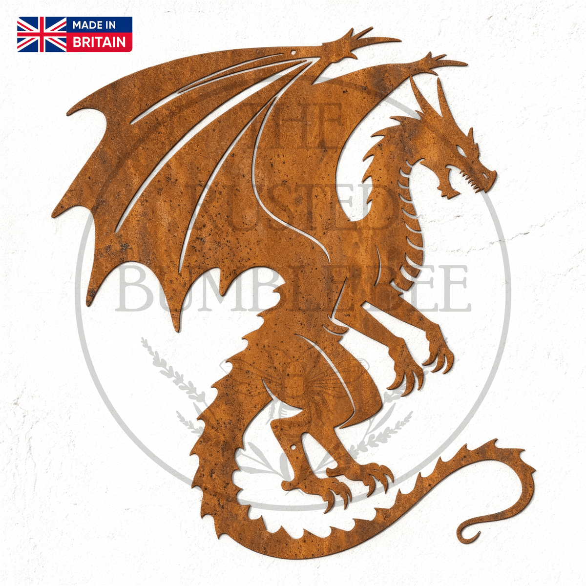 Rustic Metal Dragon Wall Hanging