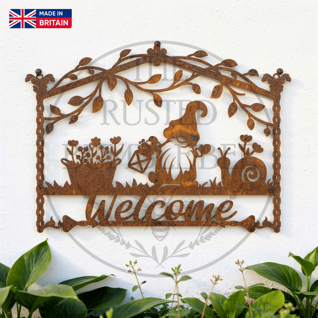 Garden Gnome Sign – “Welcome”
