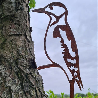 Rusted Metal Woodpecker