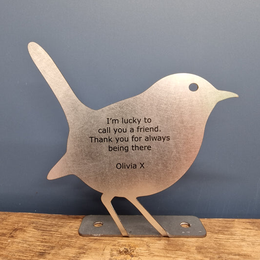 Stainless Steel Robin Personalised