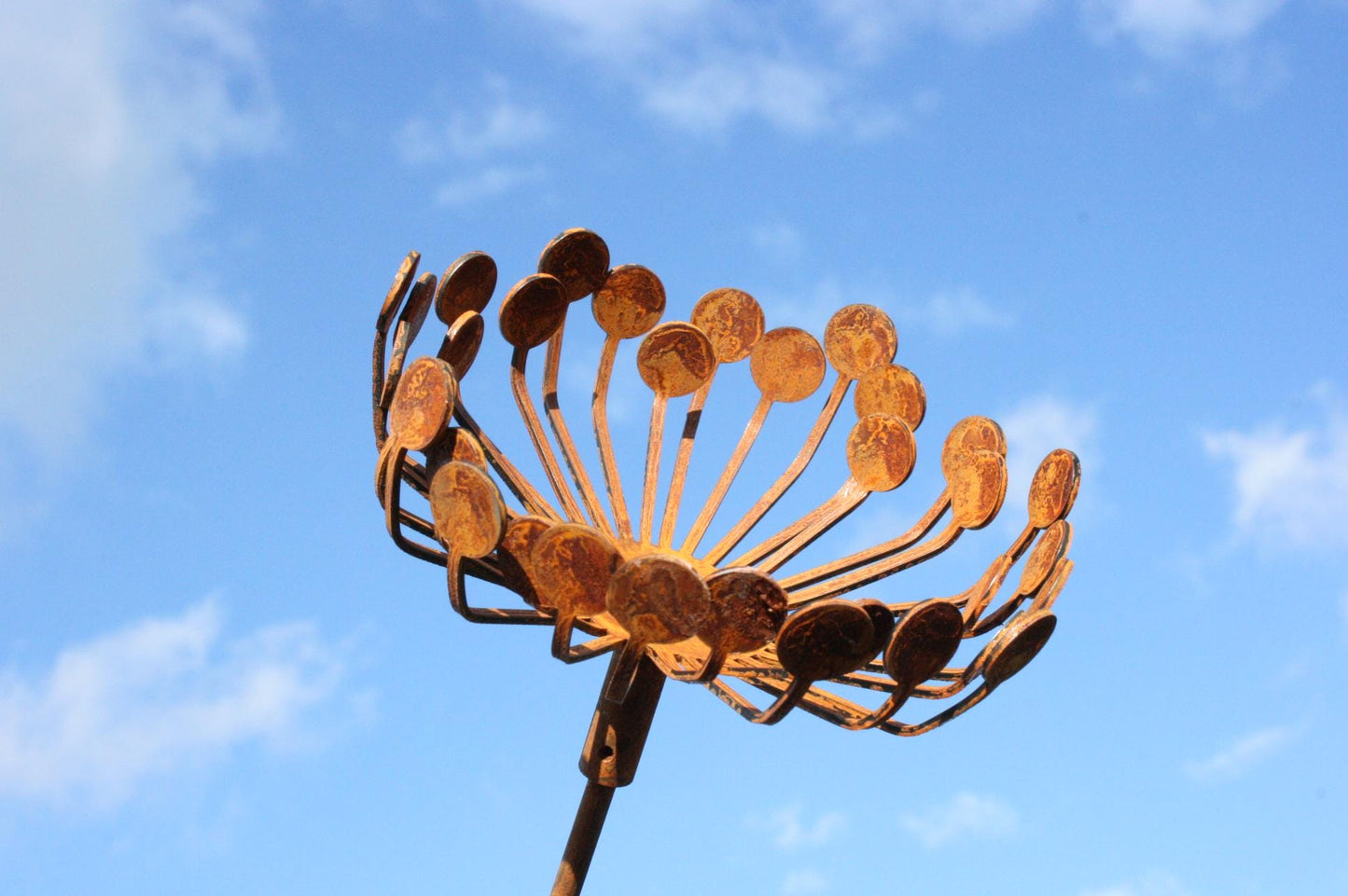 Rusted Metal Garden Cow Parsley