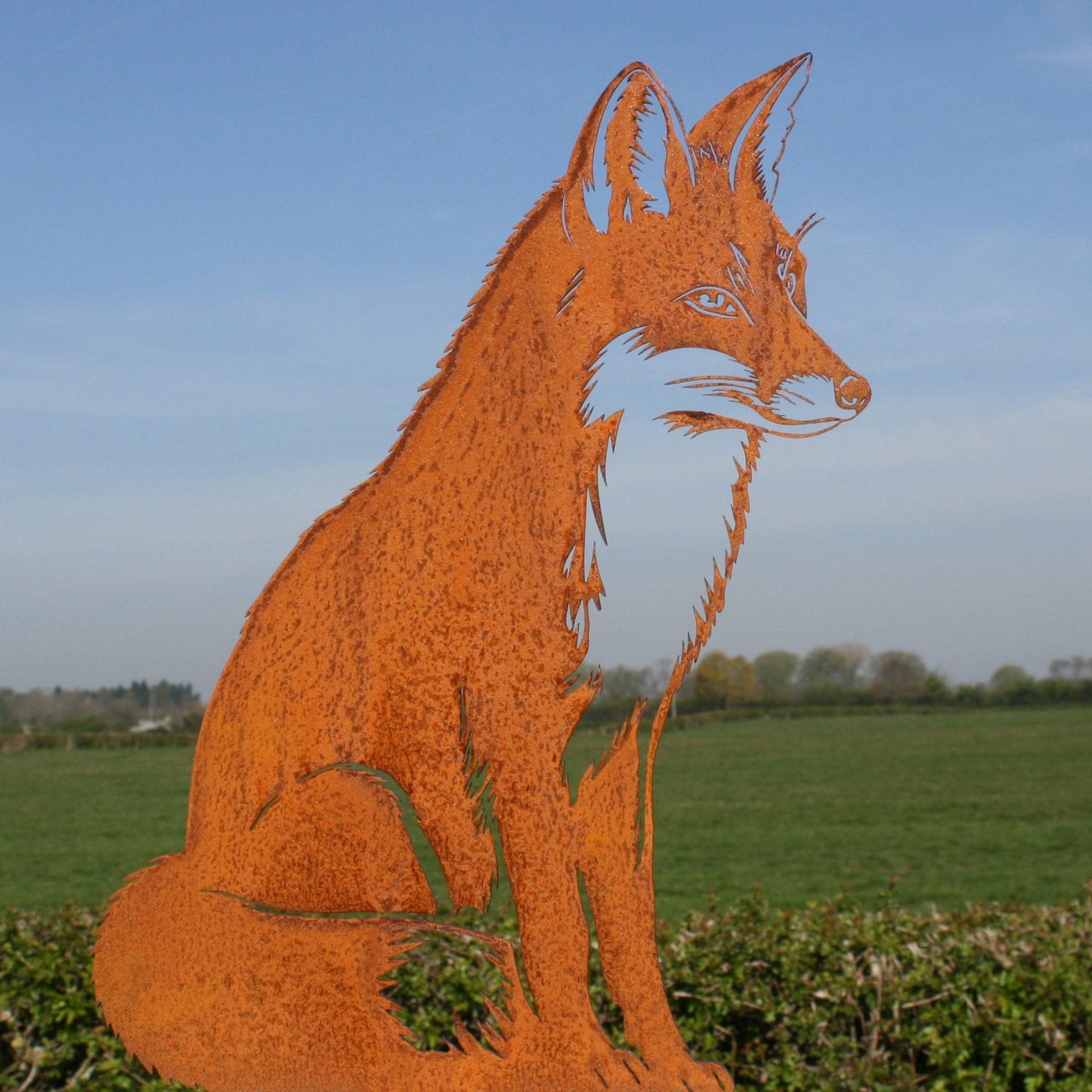 Metal Fox Garden Stake
