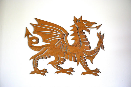 Metal Welsh Dragon Y Ddraig Goch