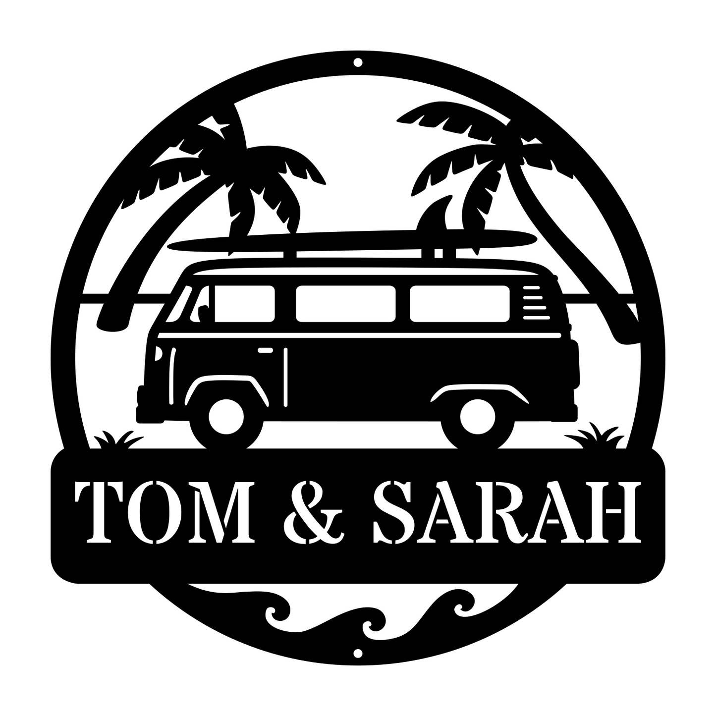 Personalised Camper Van Monogram