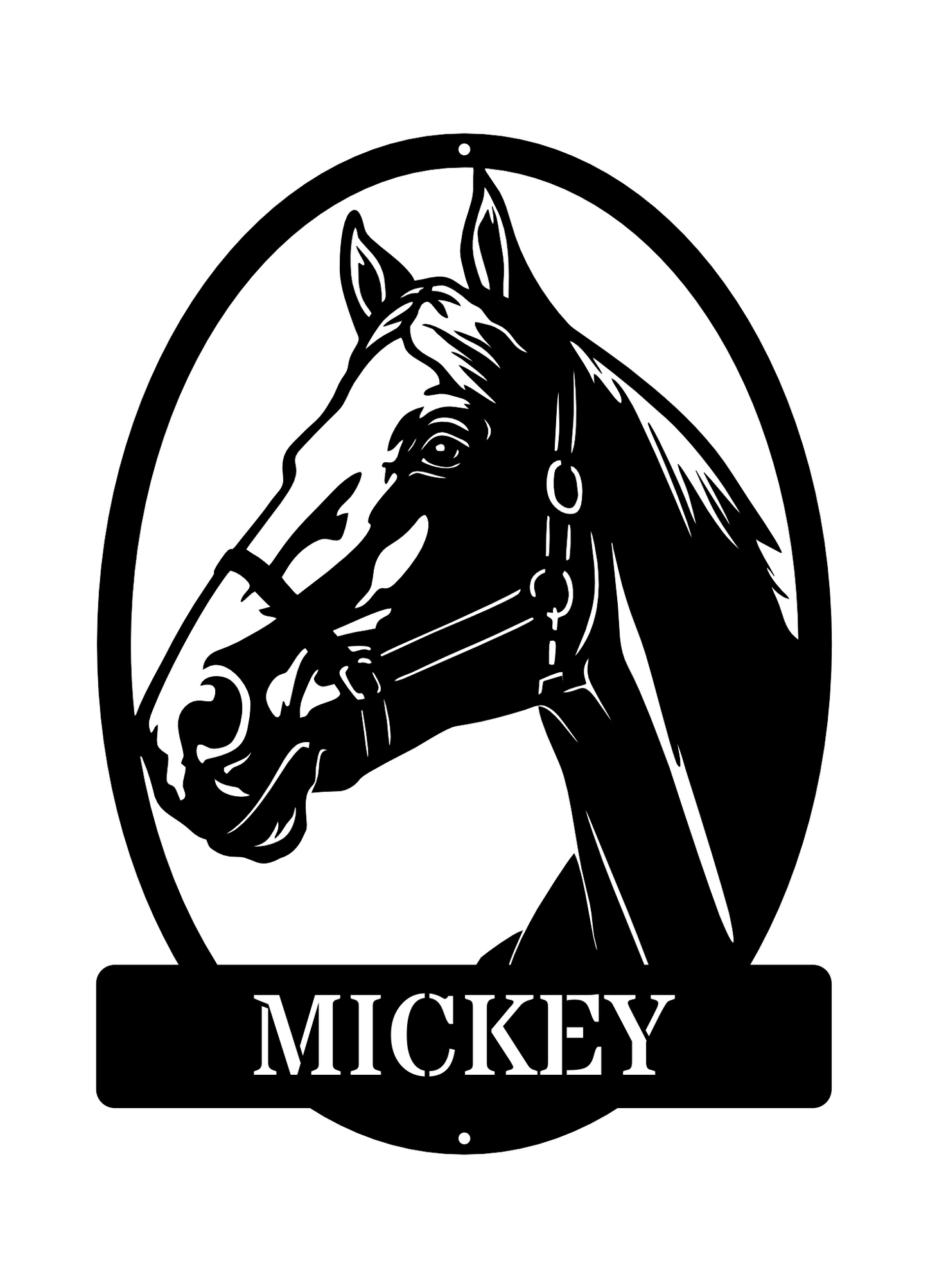 Personalised Horse Head Monogram