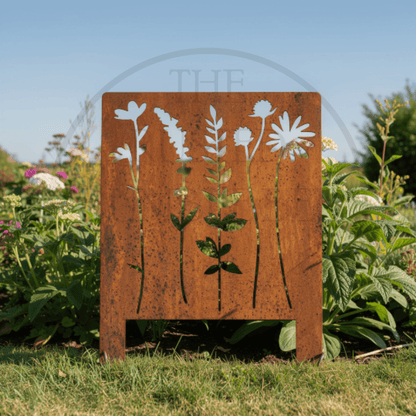 Metal Wildflowers Screen