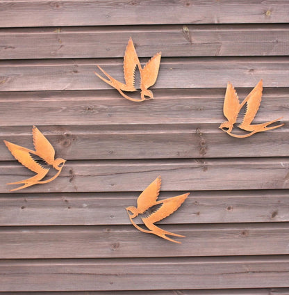 Metal Swallows Wall Art