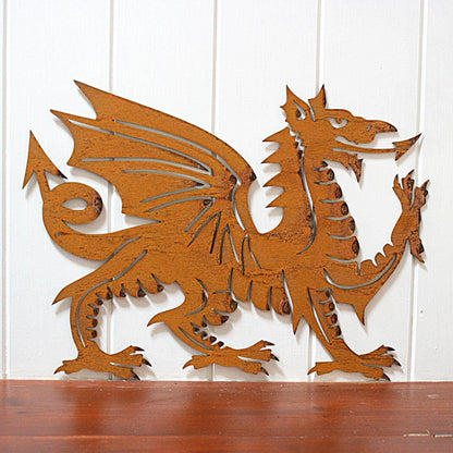 Metal Welsh Dragon Y Ddraig Goch