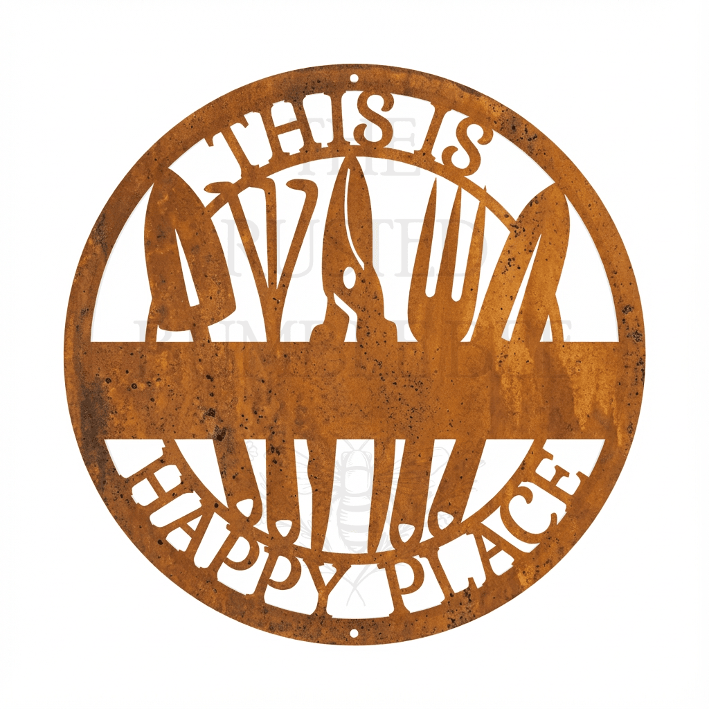 Personalised Happy Place Garden Sign