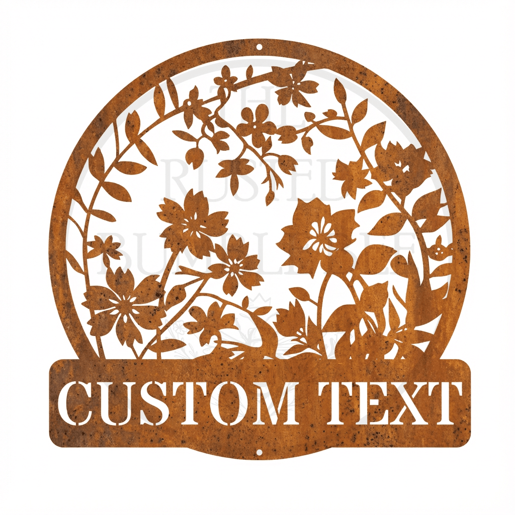 Personalised Wildflower Sign Name Monogram