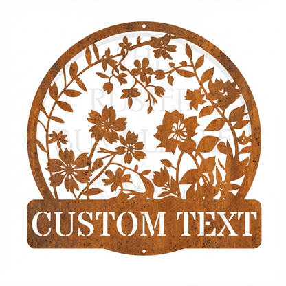 Personalised Wildflower Sign Name Monogram