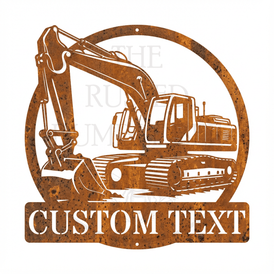 Personalised Digger Excavator Monogram