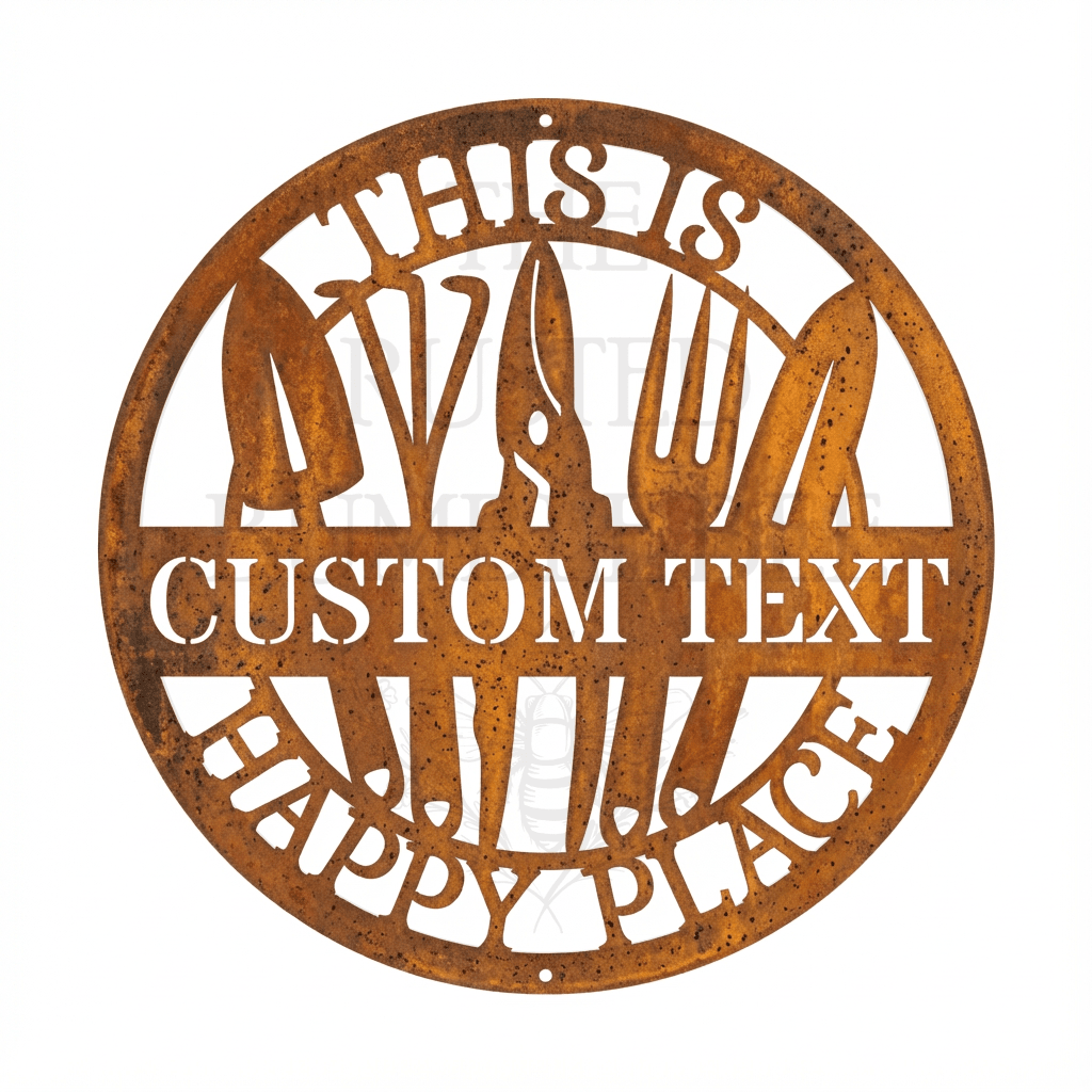 Personalised Happy Place Garden Sign