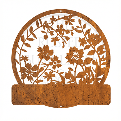 Personalised Wildflower Sign Name Monogram