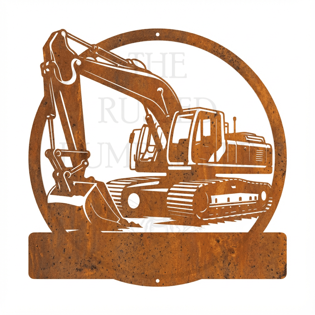 Personalised Digger Excavator Monogram