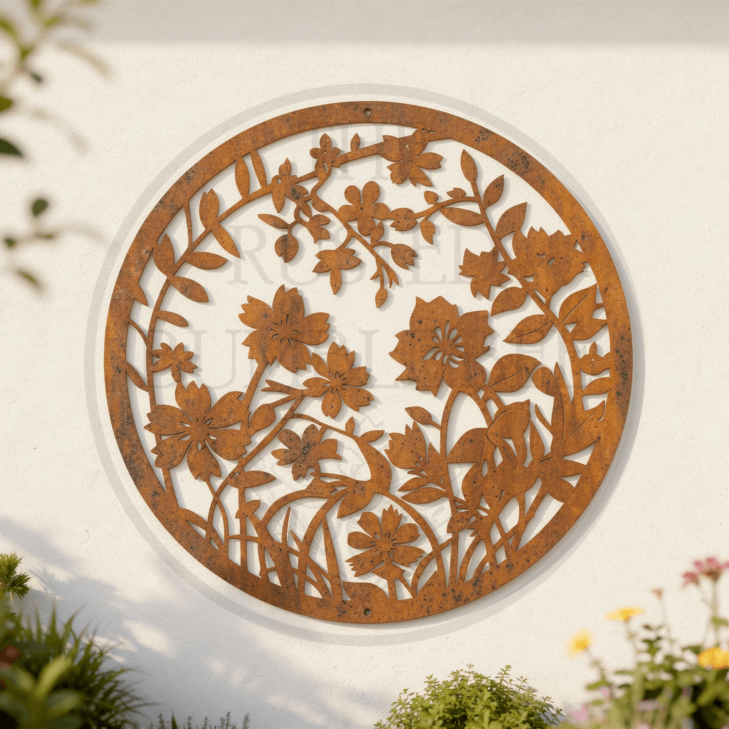 Metal Wildflower Wall Hanging