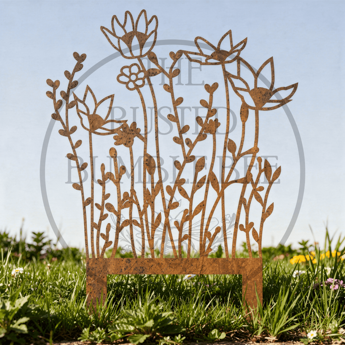 Metal Wildflowers Garden Stake