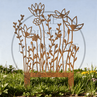 Metal Wildflowers Garden Stake