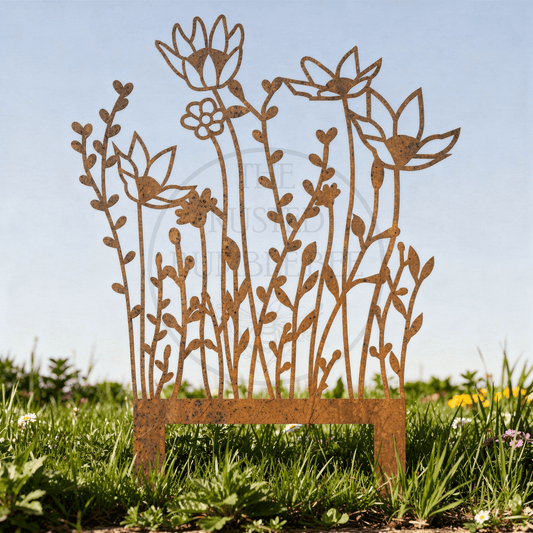 Metal Wildflowers Garden Stake