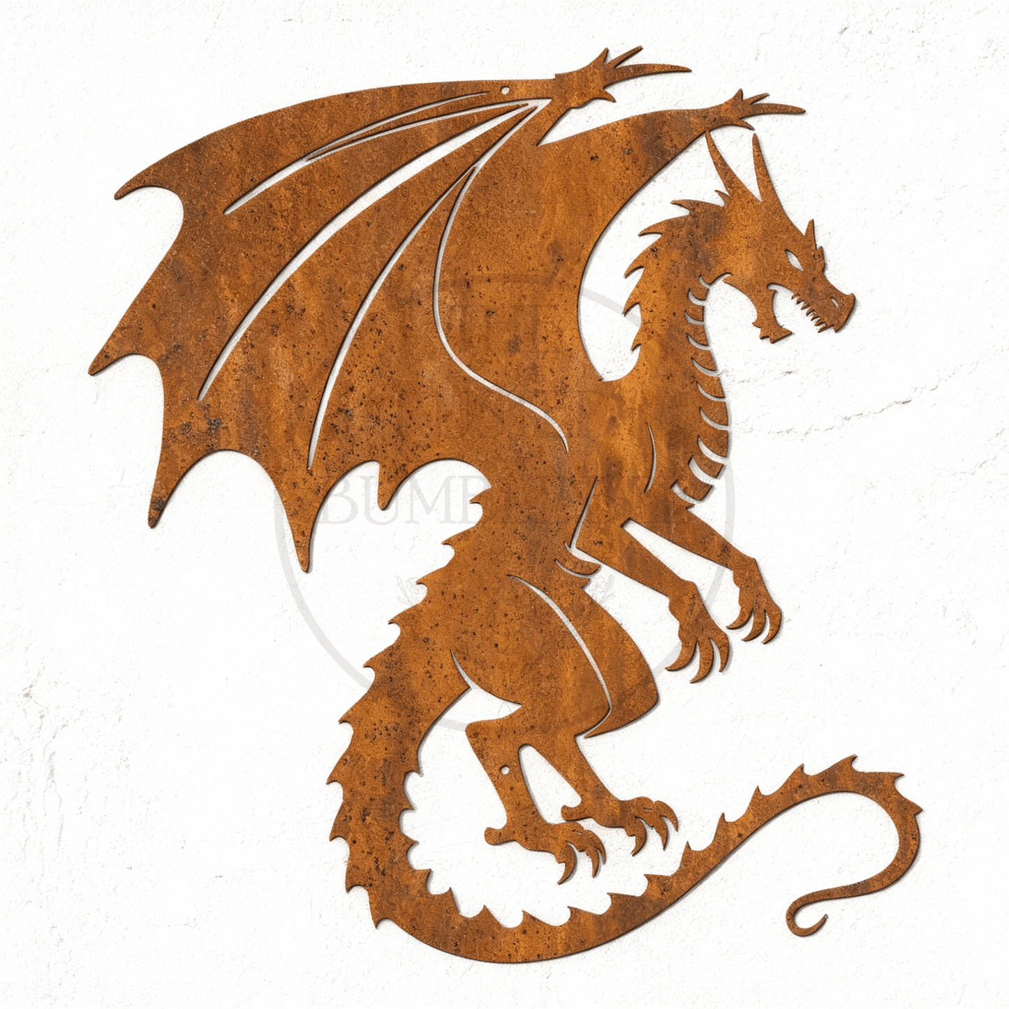 Rustic Metal Dragon Wall Hanging