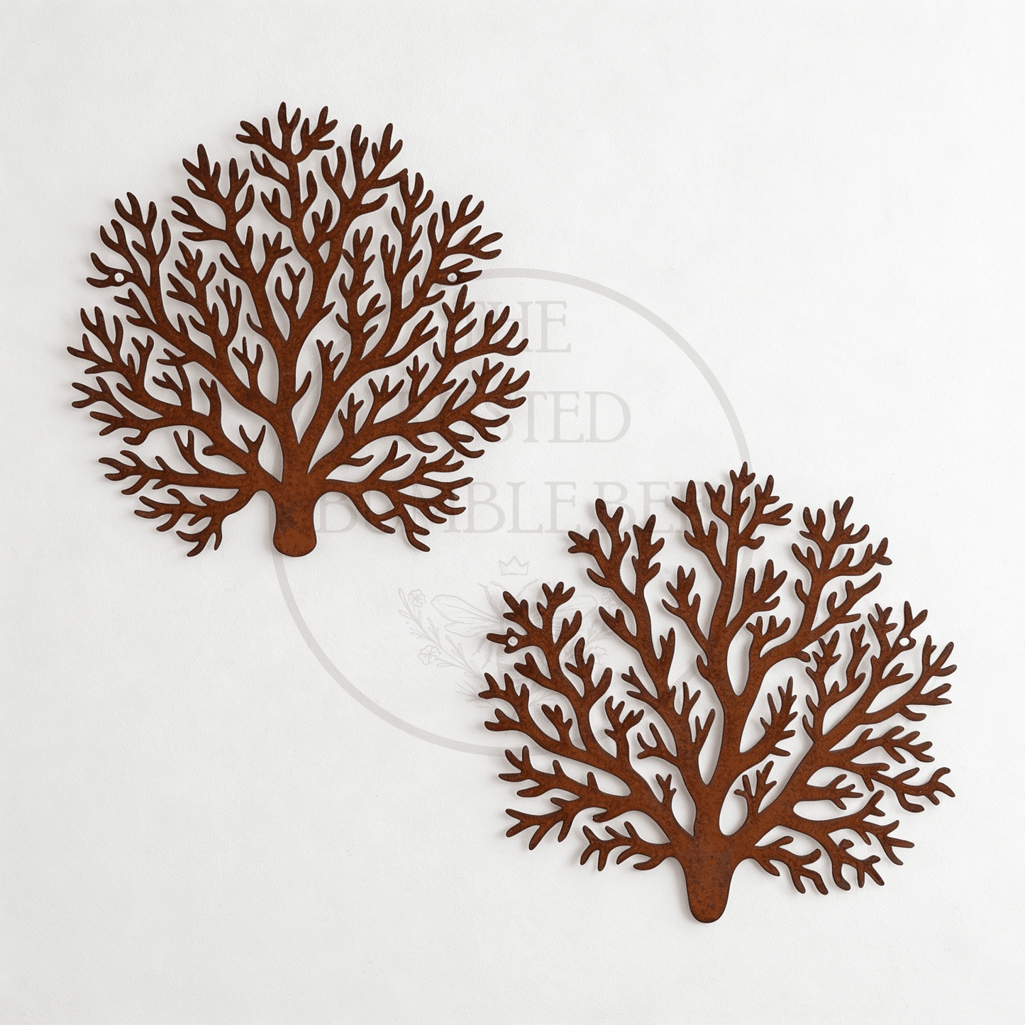 Rustic Metal Coral (Set of 2)