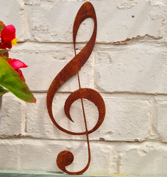 Rusted Metal Treble Clef