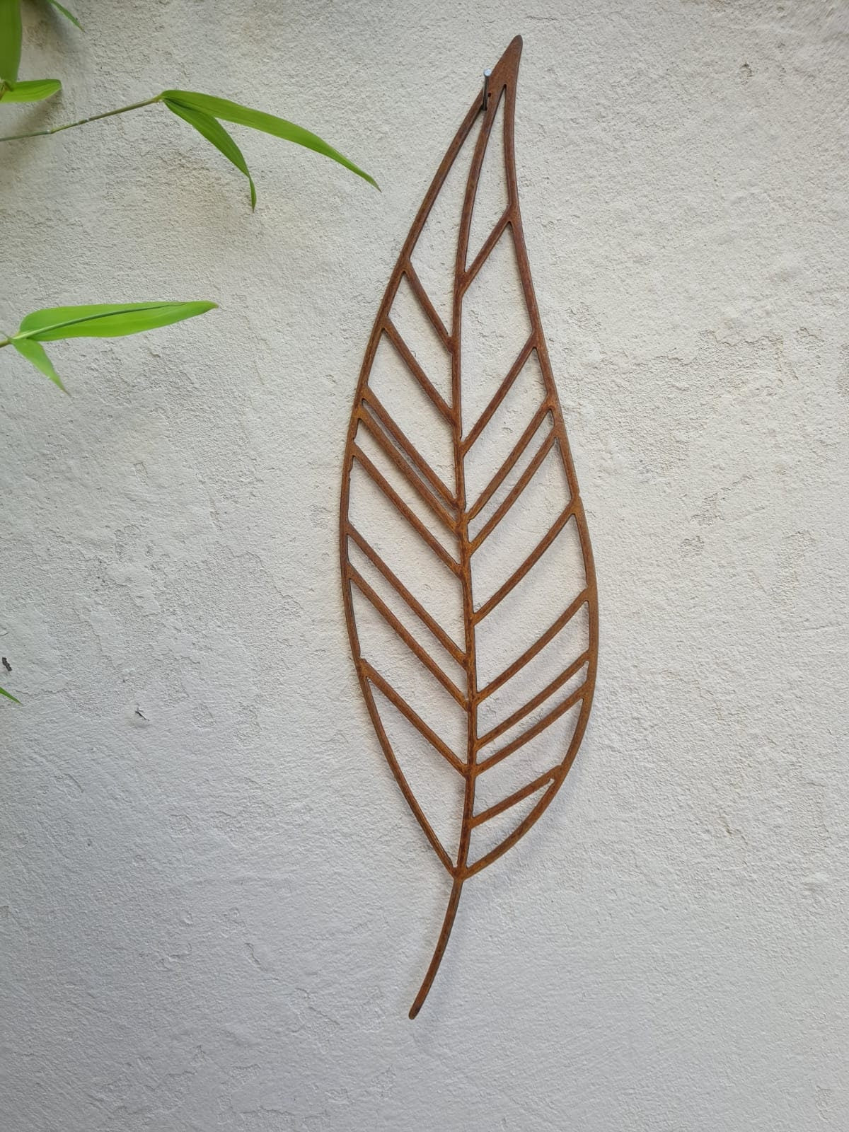 Rusted Metal Leaf Wall Art