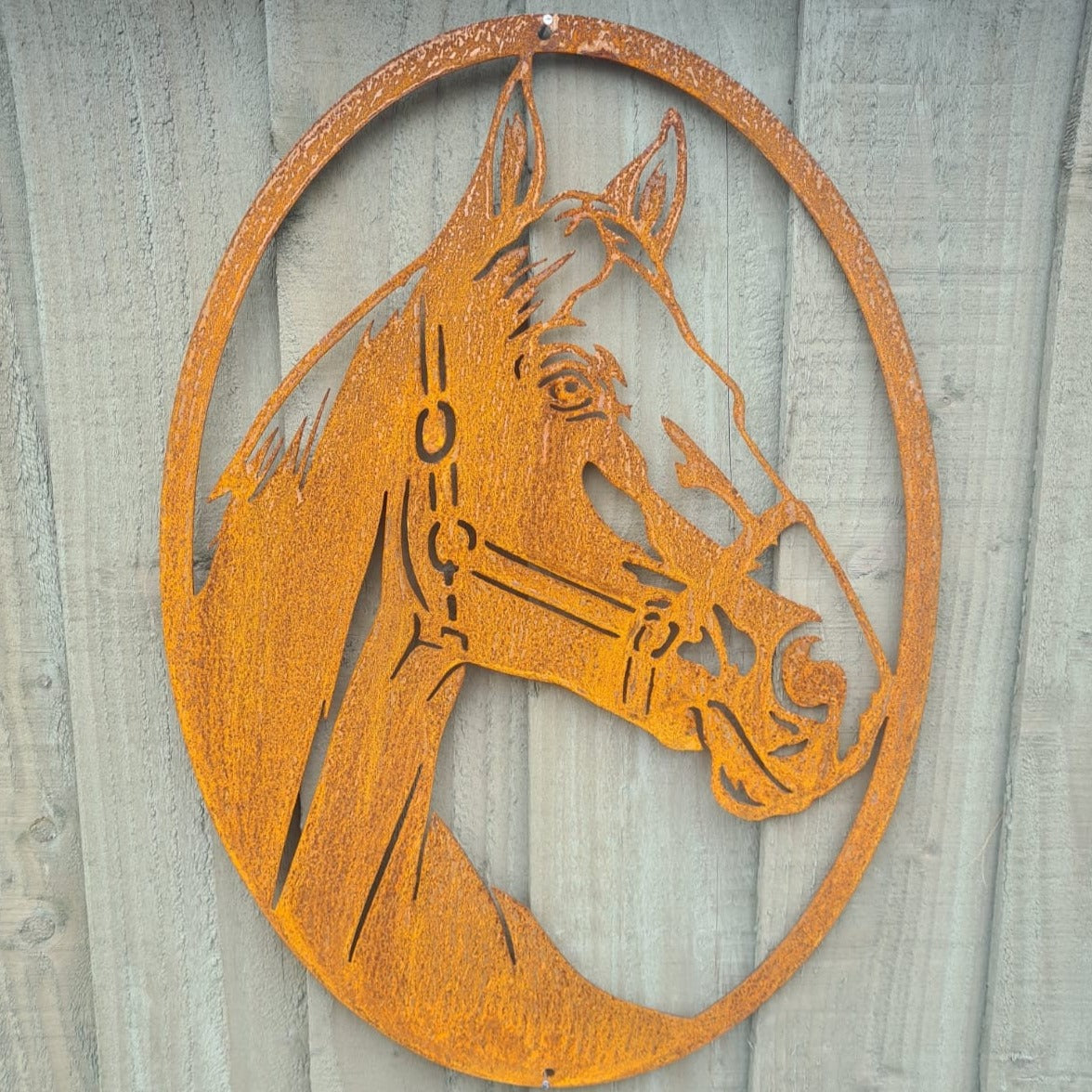 Rusted Metal Horse Head