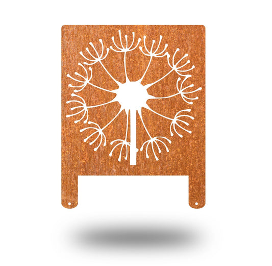 Rusted Metal Dandelion Screen