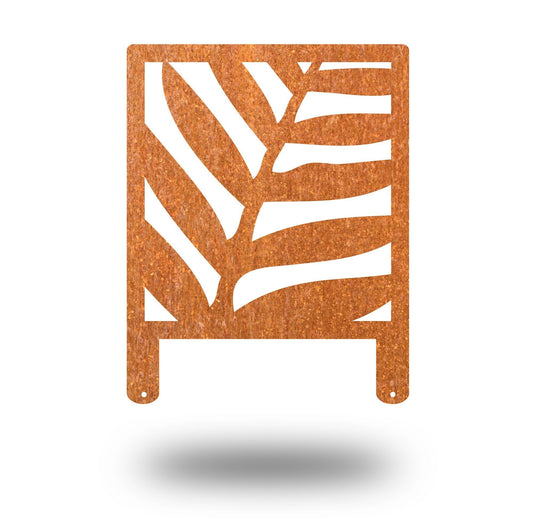 Rusted Metal Fern Leaf Screen