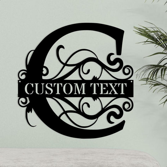 Personalised Family Monogram Metal