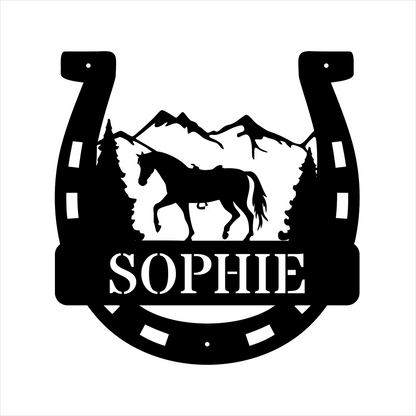 Personalised Horseshoe Name Monogram