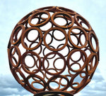 Metal Garden Ball Globe Sculpture – The Rusted Bumble Bee
